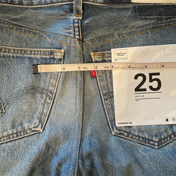 RE/DONE Crop Low Slung Jeans Reconstructed Levi’s - Picture 16 of 16
